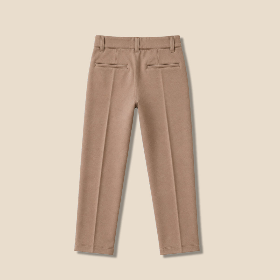 Angel & Rocket Boys Solid Brown Trousers