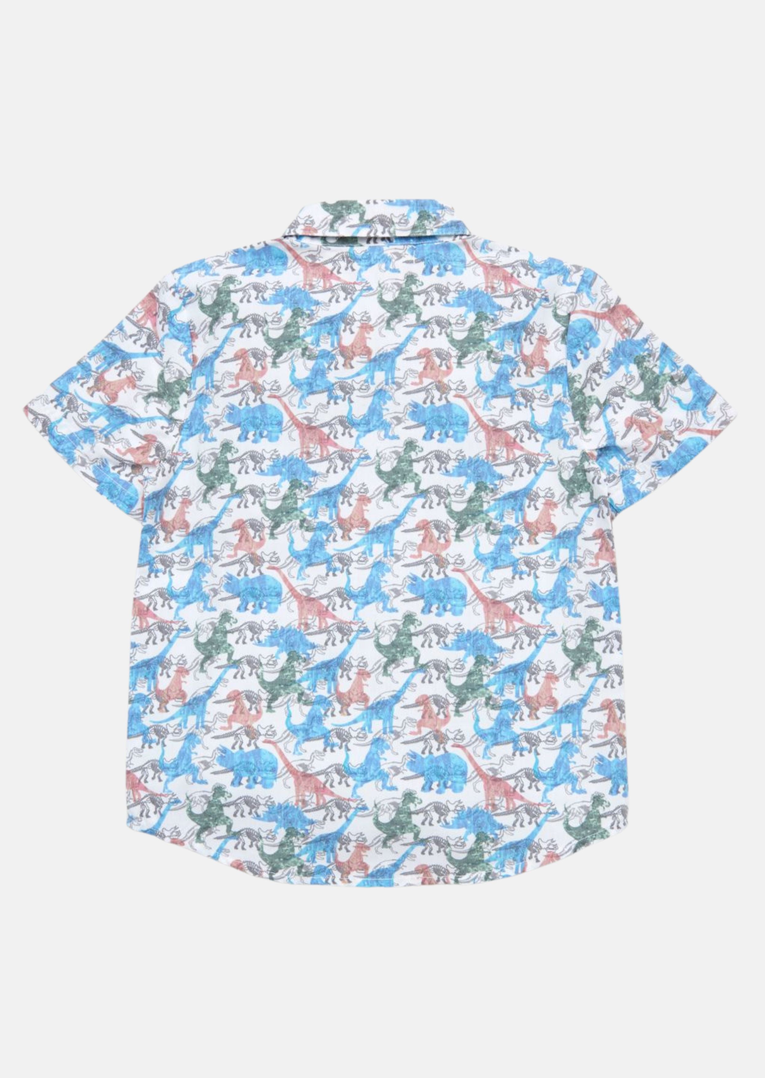 Baby Boy Dinosaur Printed Half Sleeves Cotton Shirt