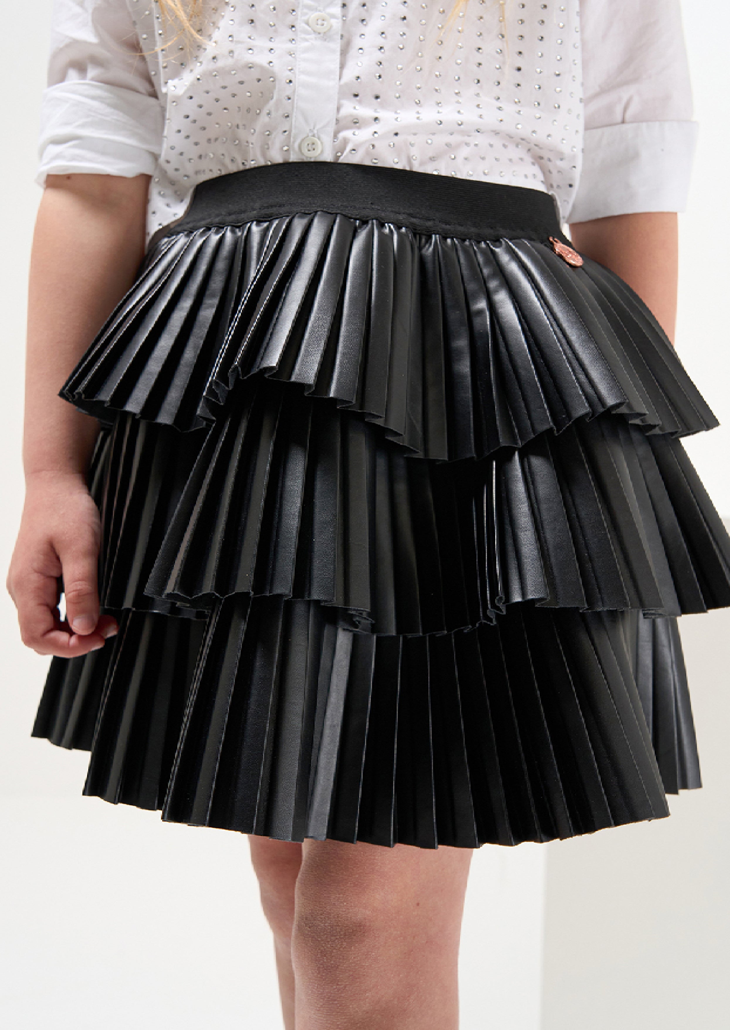 Harper PU Plisse Skirt