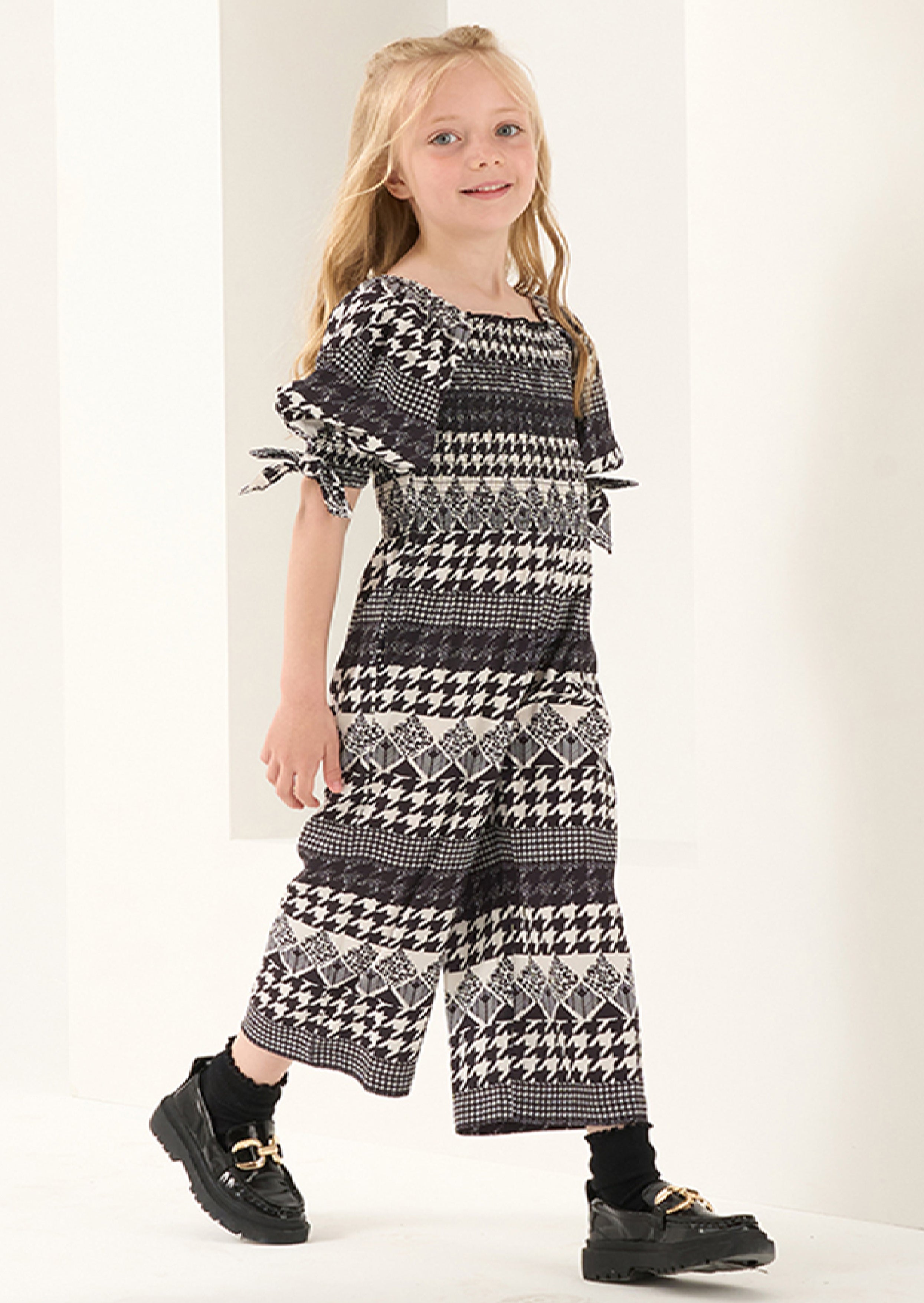 Gracie Dogtooth Check Jumpsuit