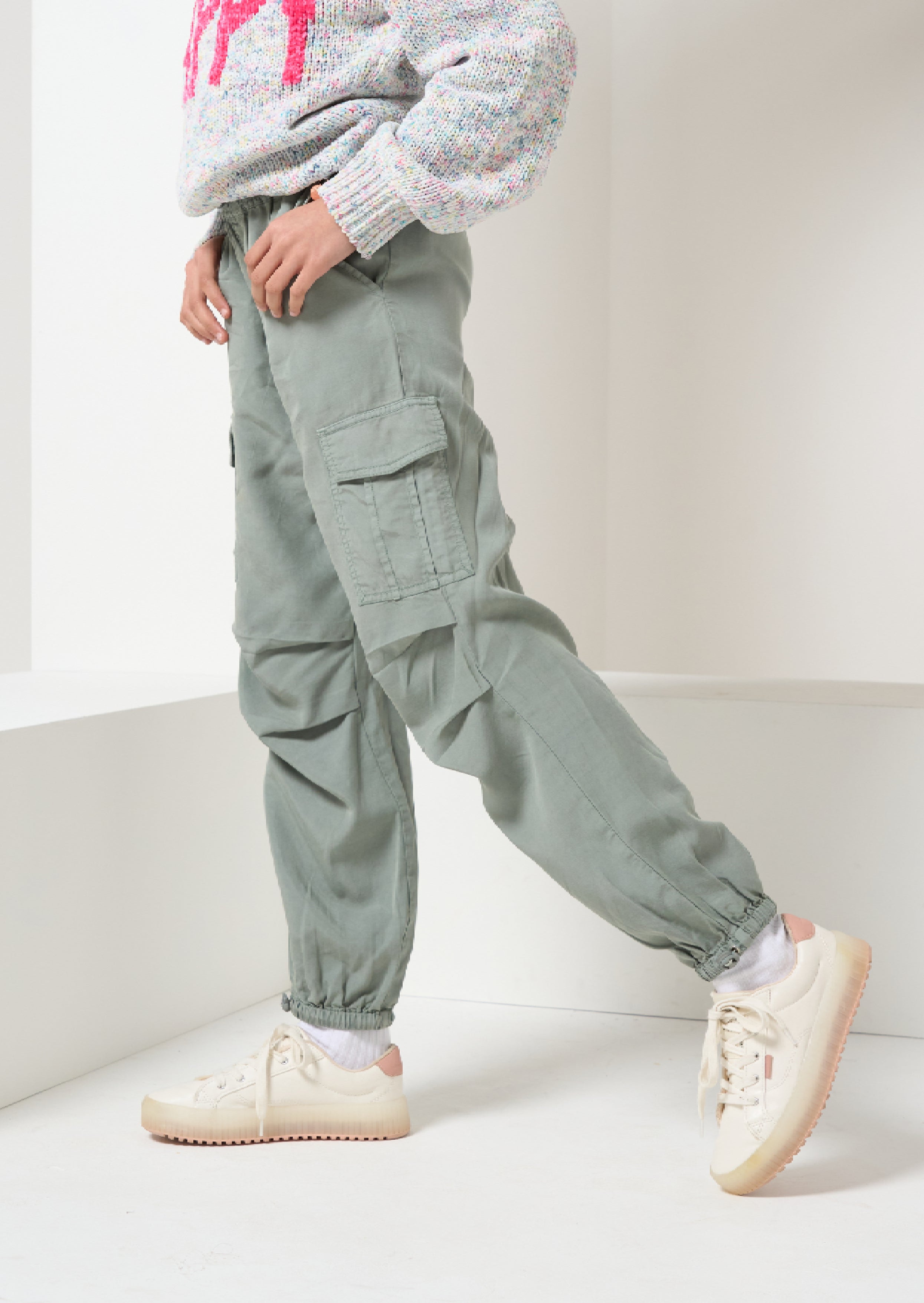 Carrie Green Parachute Cargo Trousers