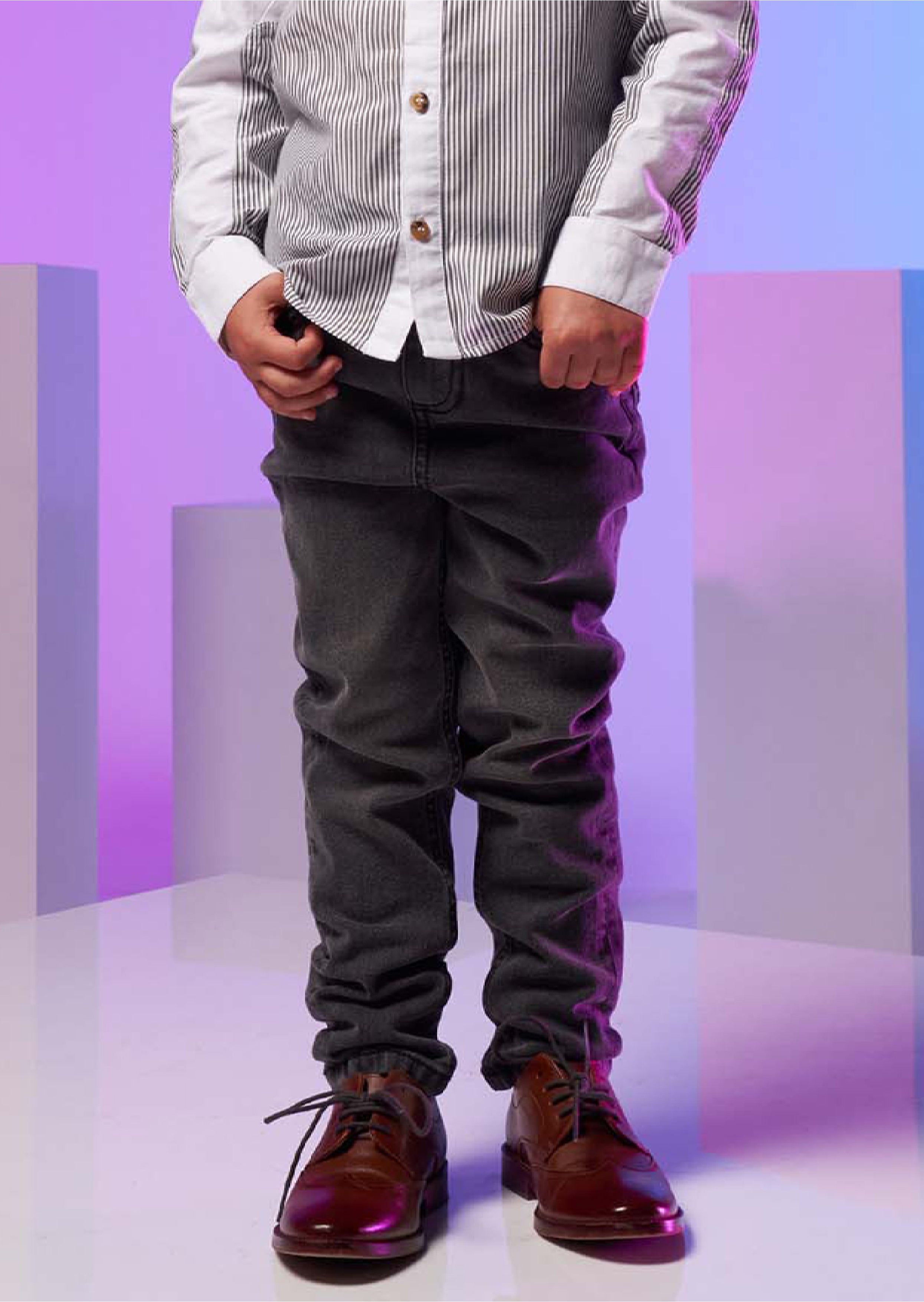 Boys Grey Smart Denim Jeans