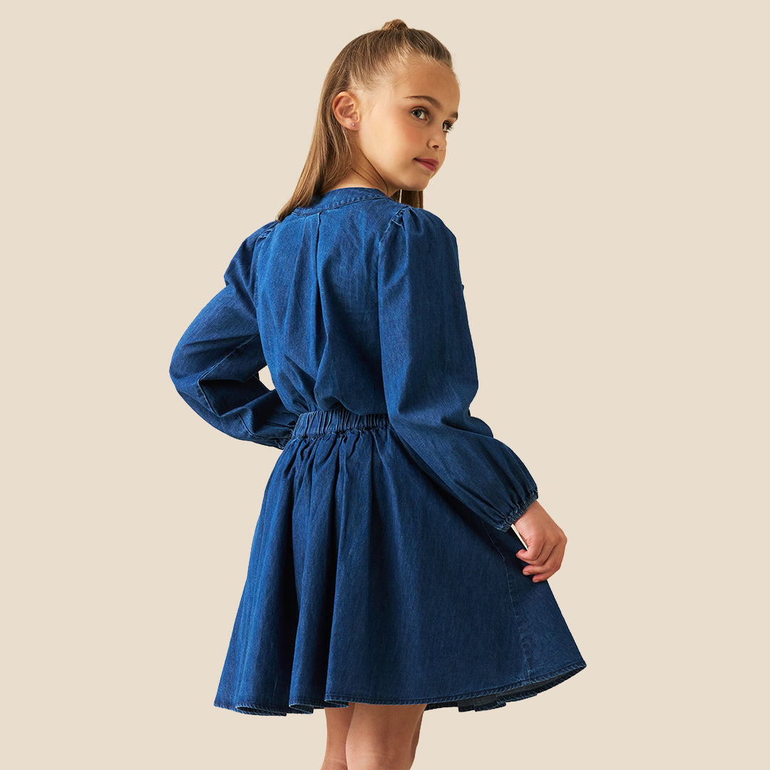 Angel & Rocket Girls Solid Blue Tops