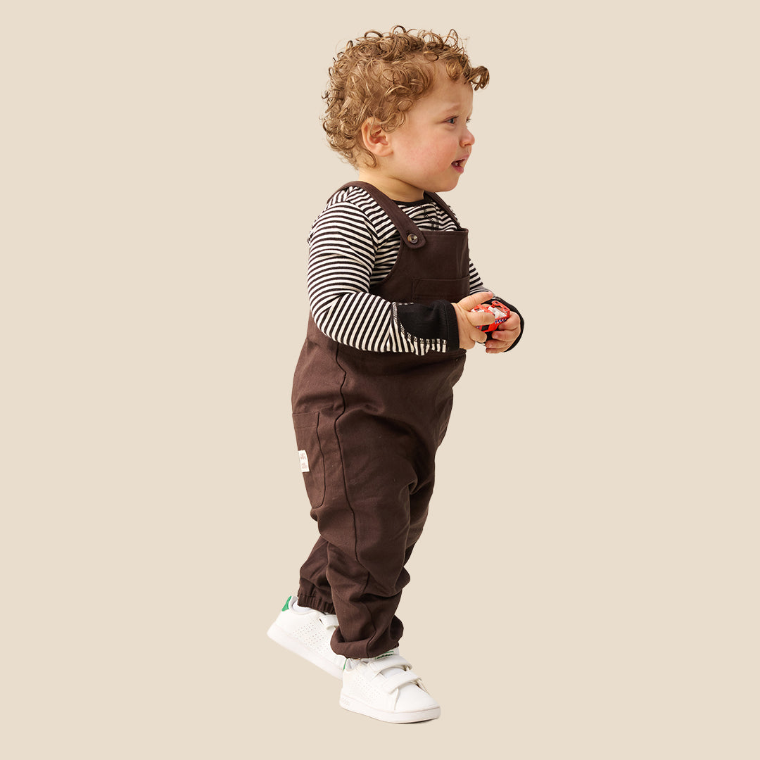 Angel & Rocket Baby Boys Stripe Brown Clothing Set