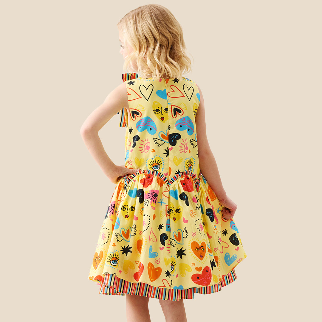 Quinn Heart Print Dress - Angel & Rocket