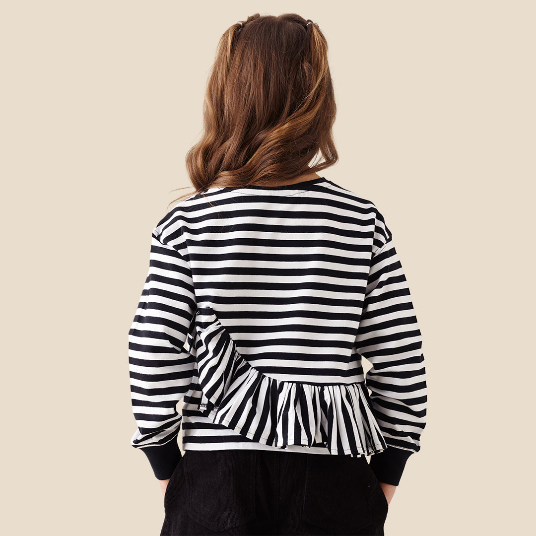 Angel & Rocket Girls Yarn Dyed Black T-Shirts