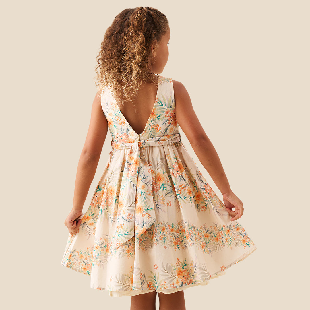 Primrose Print Stripe Sash Waist Dress - Angel & Rocket