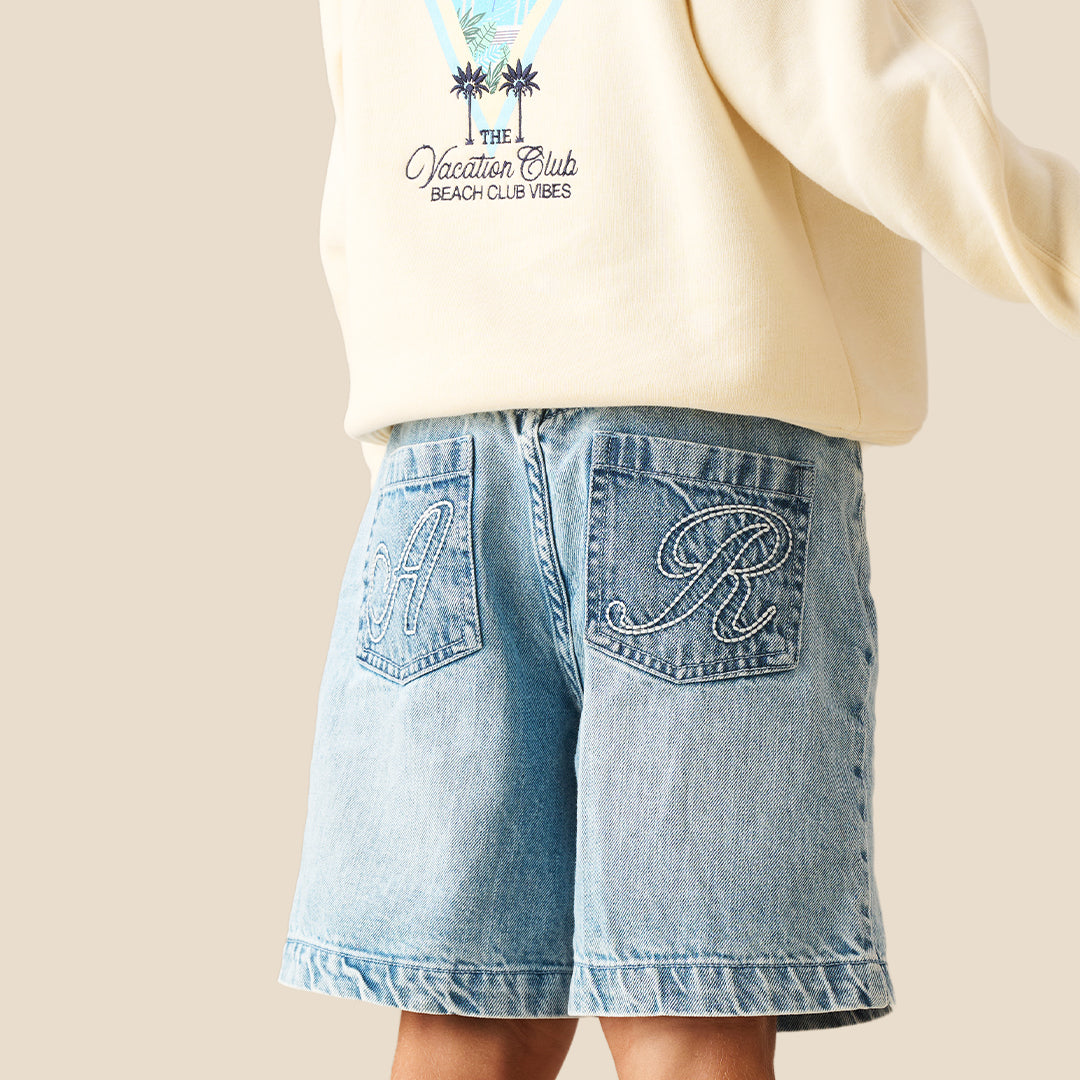 Austin Long Line Wide Denim Short