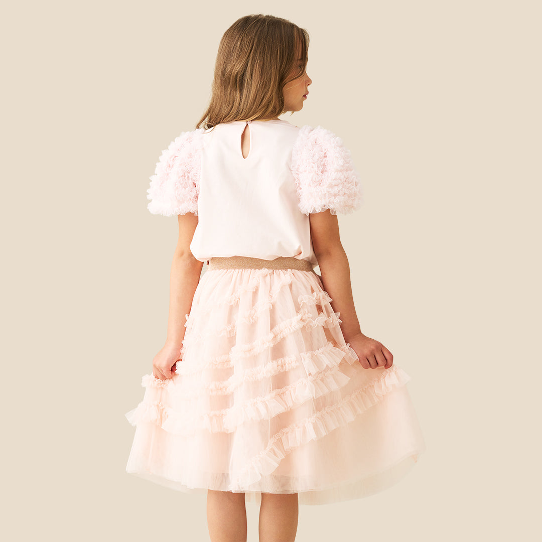 Angel & Rocket Girls Solid Pink Skirt