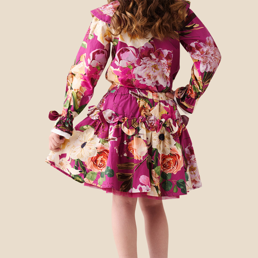 Girls Printed Pink Skirt - Angel & Rocket