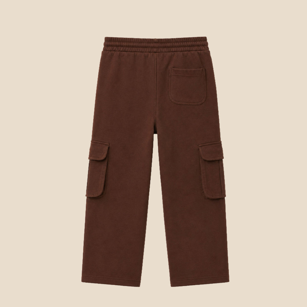 Boys Solid Brown Joggers - Angel & Rocket