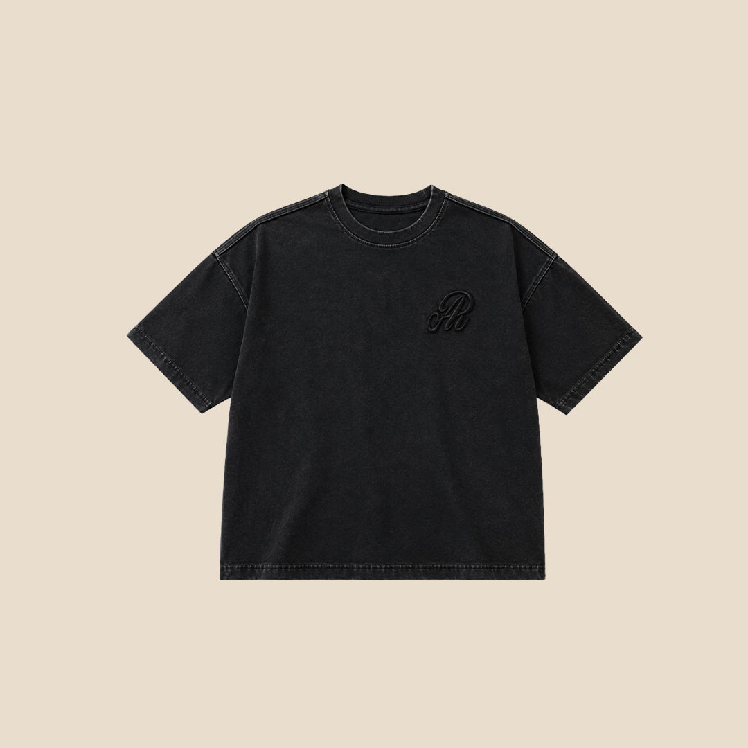Angel & Rocket Boys Solid Black T-Shirts