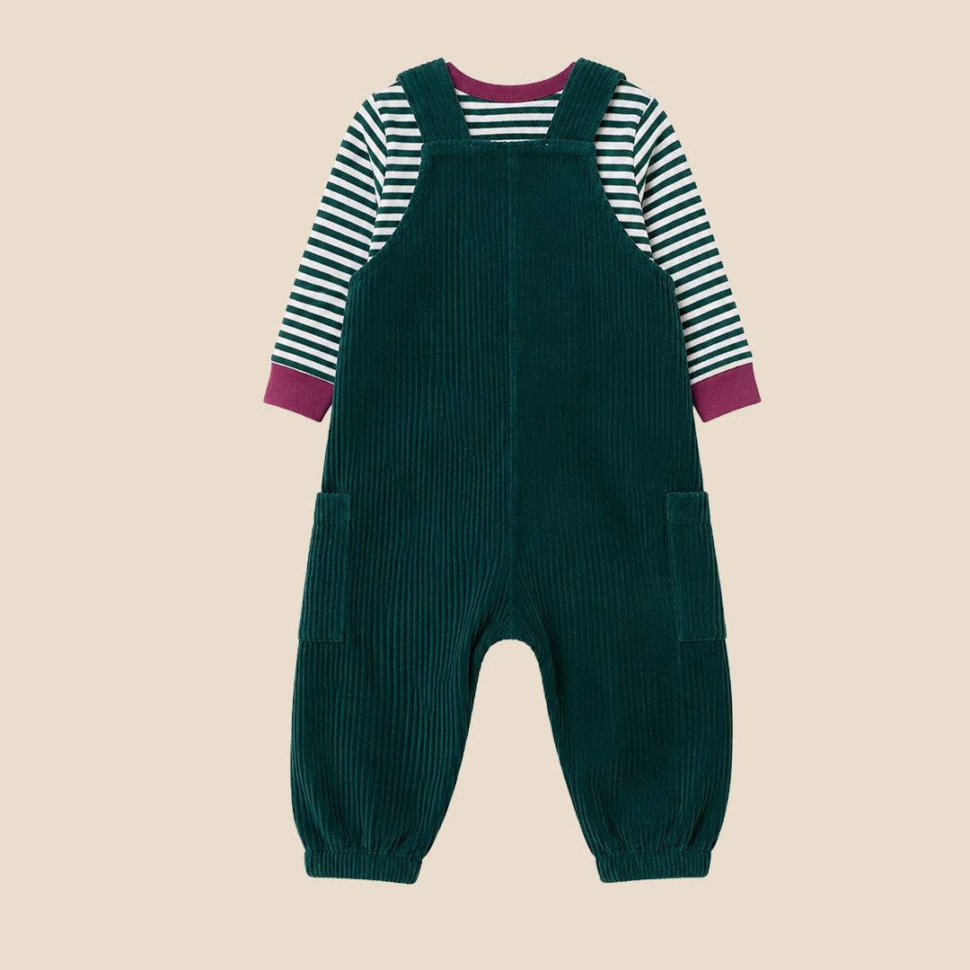 Axton Cord Dungaree Set