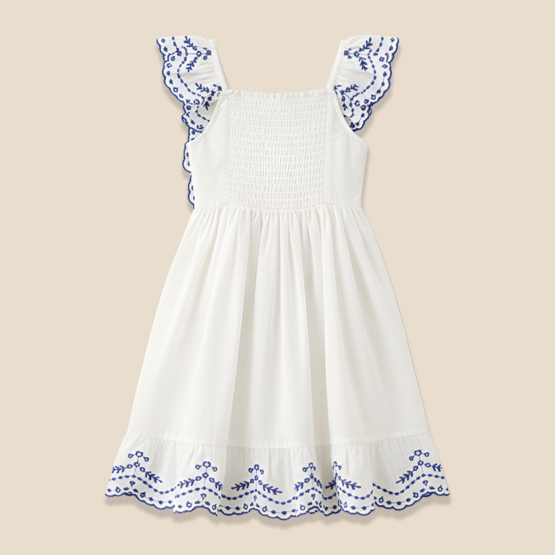 Sophie Embroidered Dress - Angel & Rocket