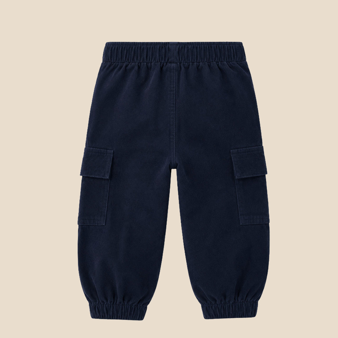 Baby Boys Solid Navy Trousers - Angel & Rocket