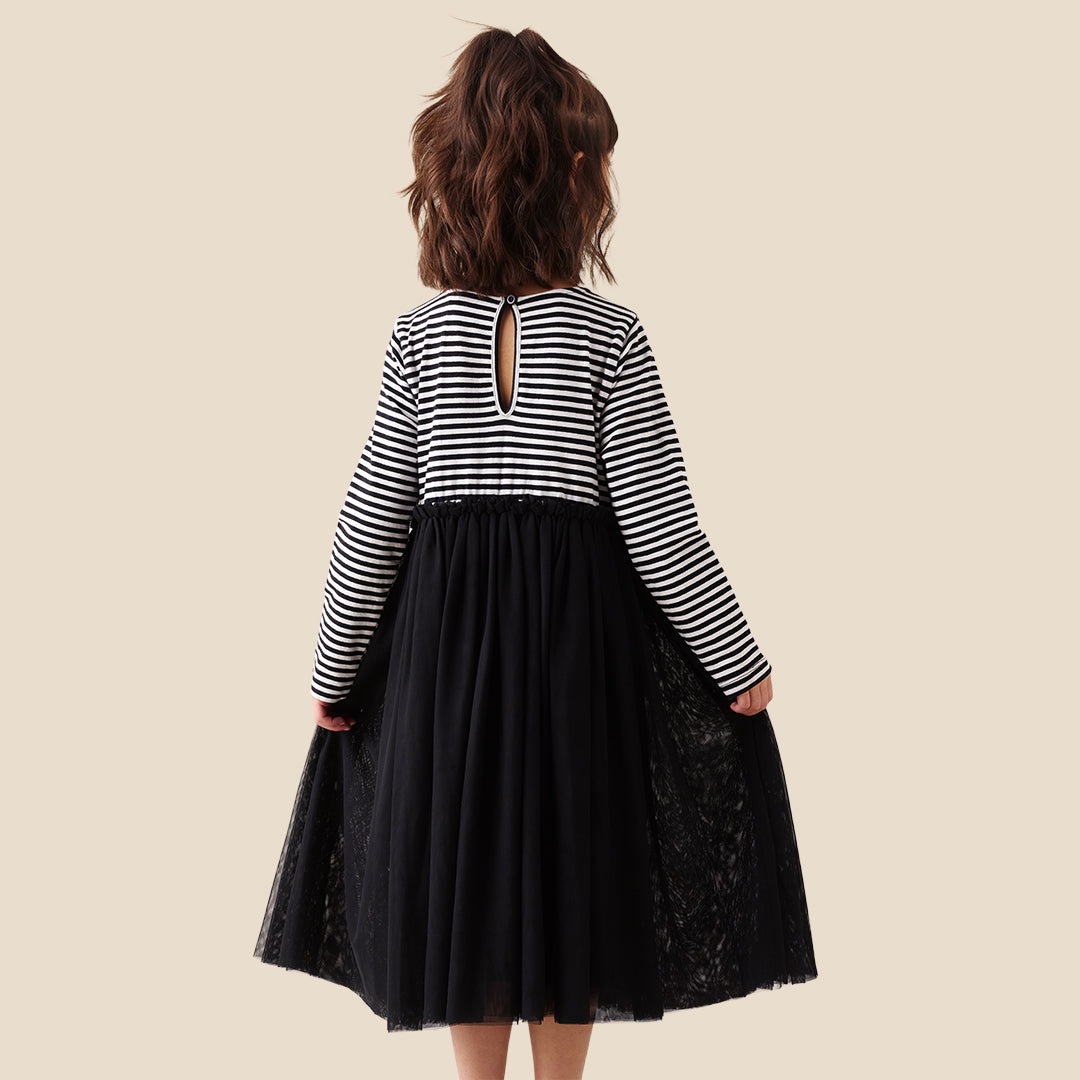 Angel & Rocket Girls Yarn Dyed Black Dresses