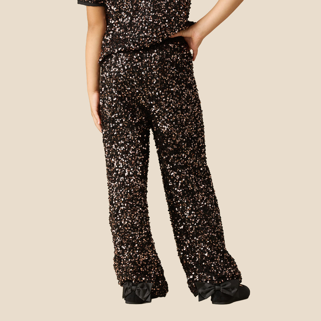 Angel & Rocket Girls Sequin Black Trousers