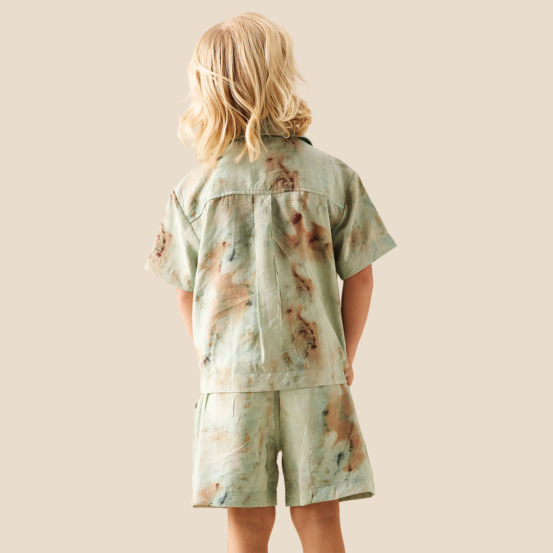 Teddy Tie Dye Print Short