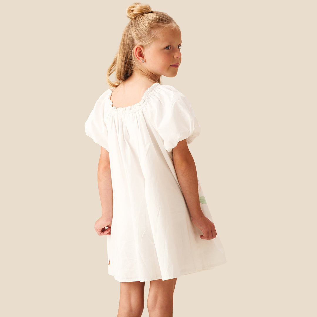 Coletta Puff Sleeve Swing Dress