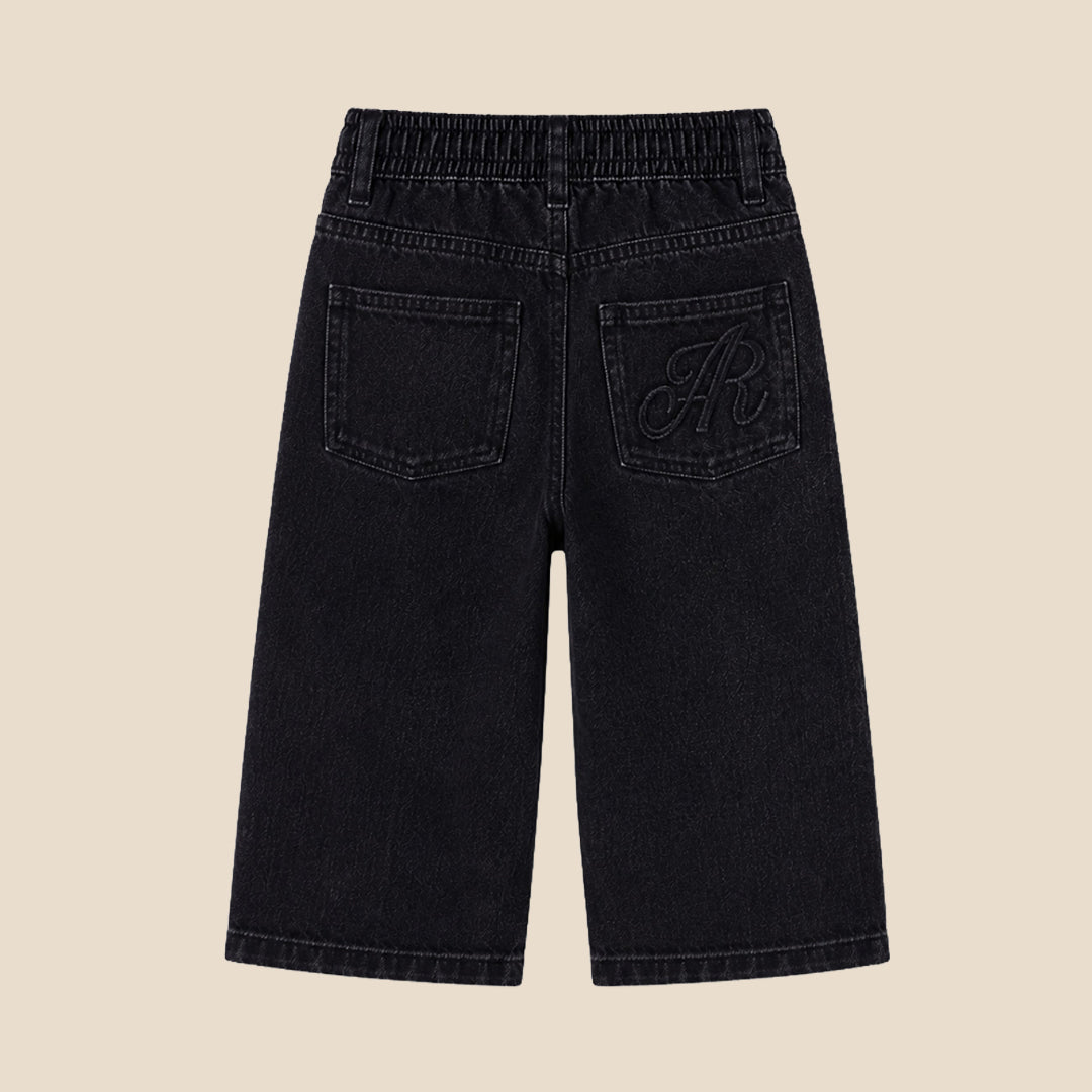 Baby Boys Solid Black Jeans - Angel & Rocket