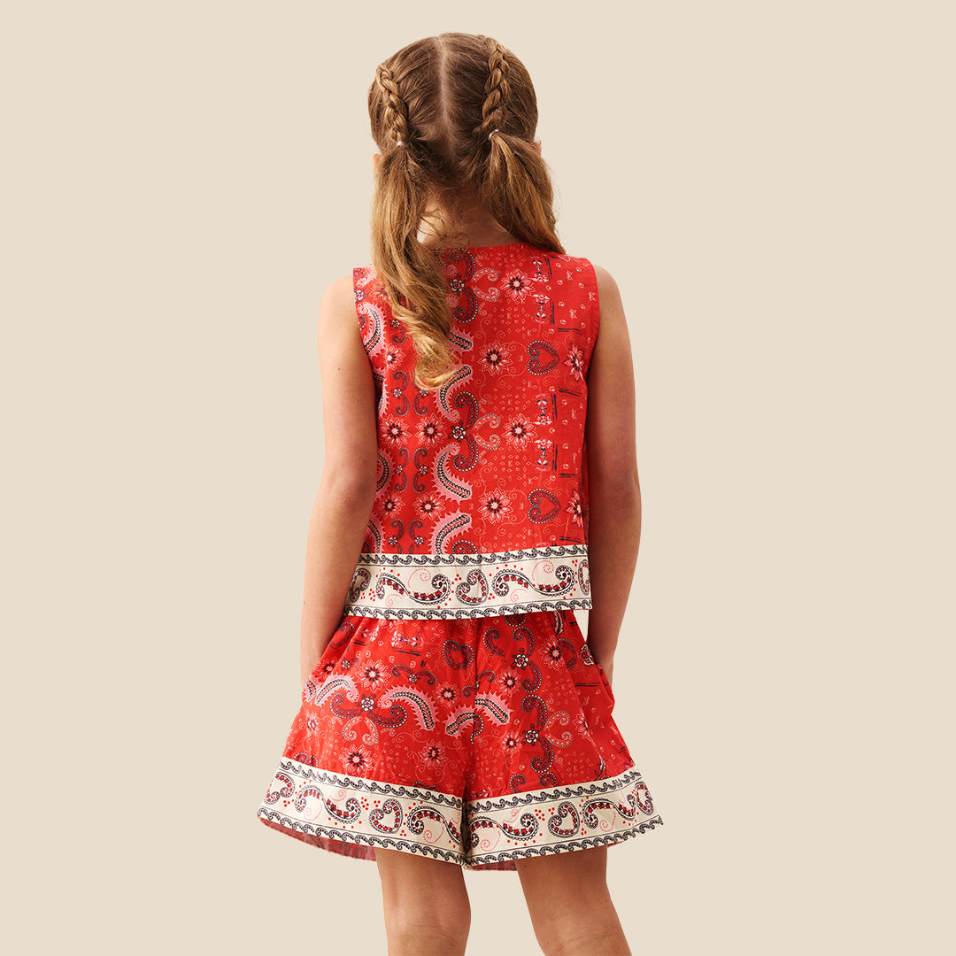 Ava Bandana Print Short - Angel & Rocket