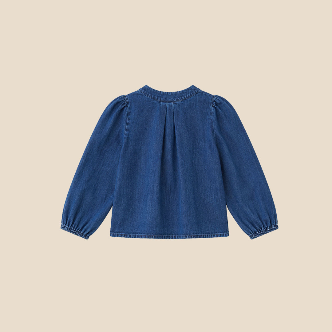 Angel & Rocket Girls Solid Blue Tops