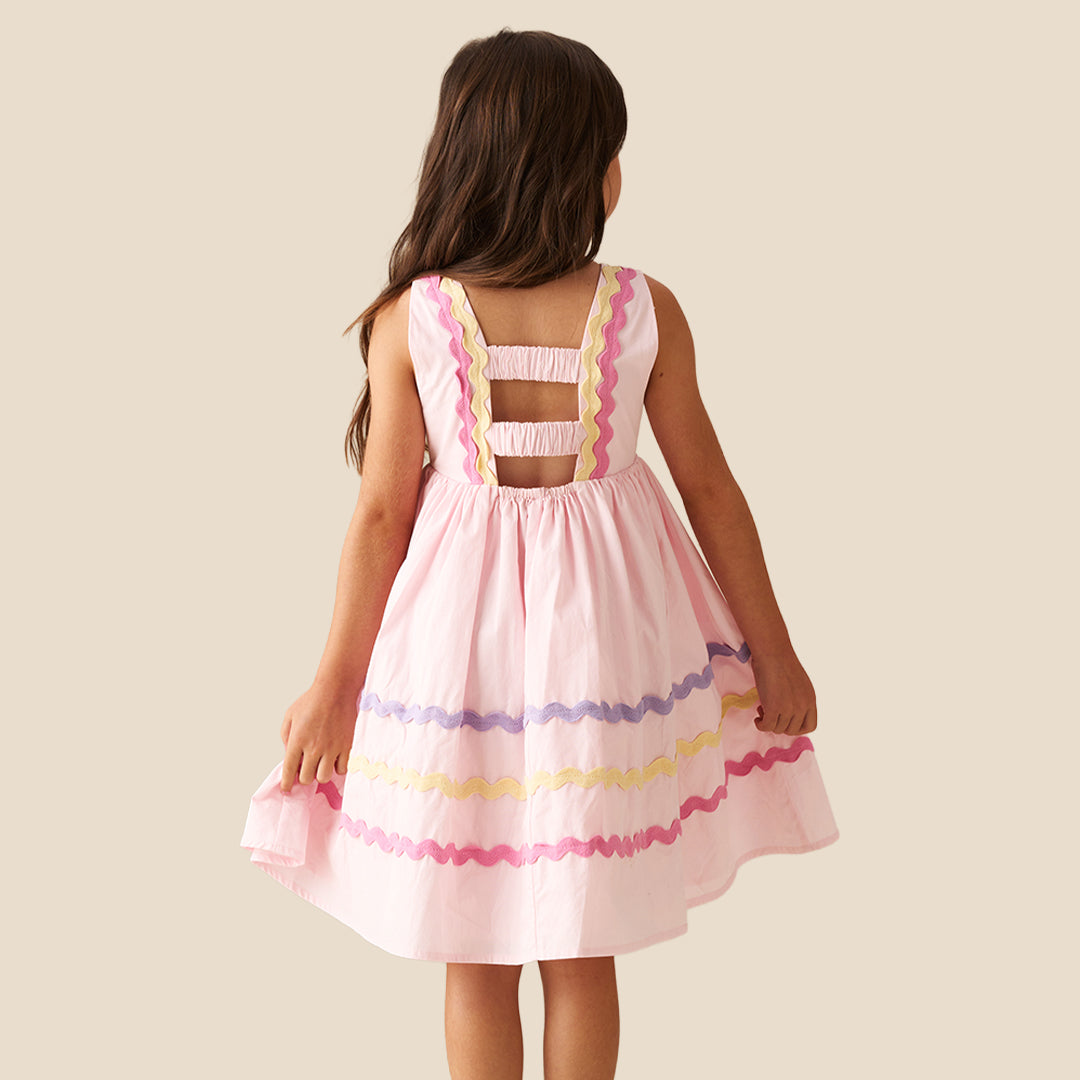 Mia Wide Ric Rac Dress - Angel & Rocket