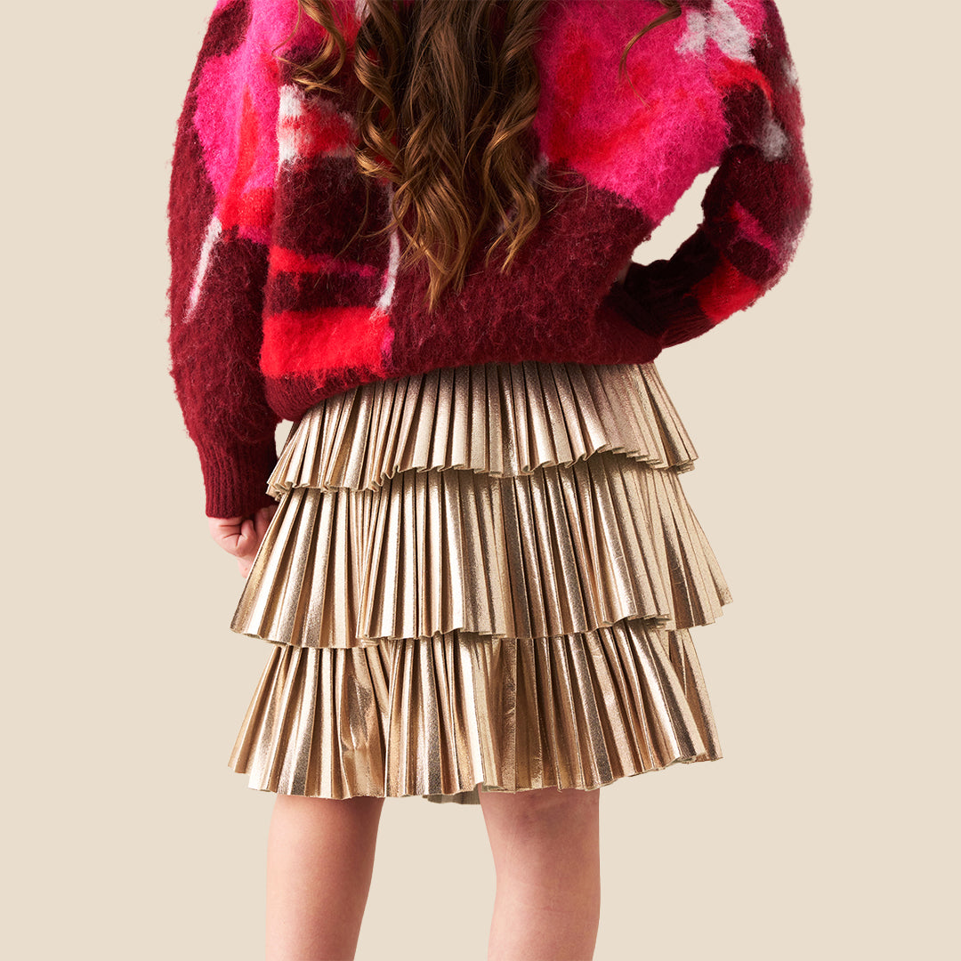 Girls Solid Yellow Skirt - Angel & Rocket