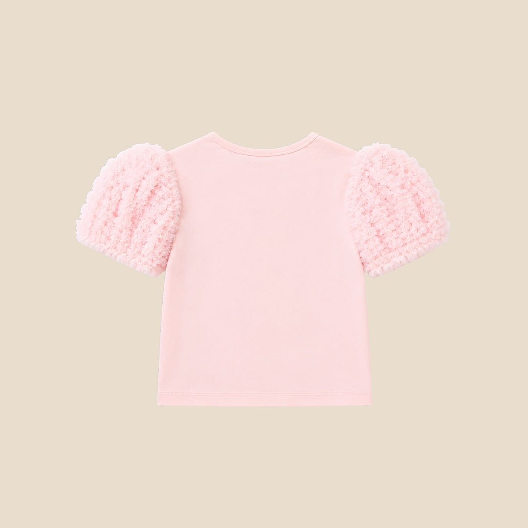Girls Solid Pink T-shirts - Angel & Rocket