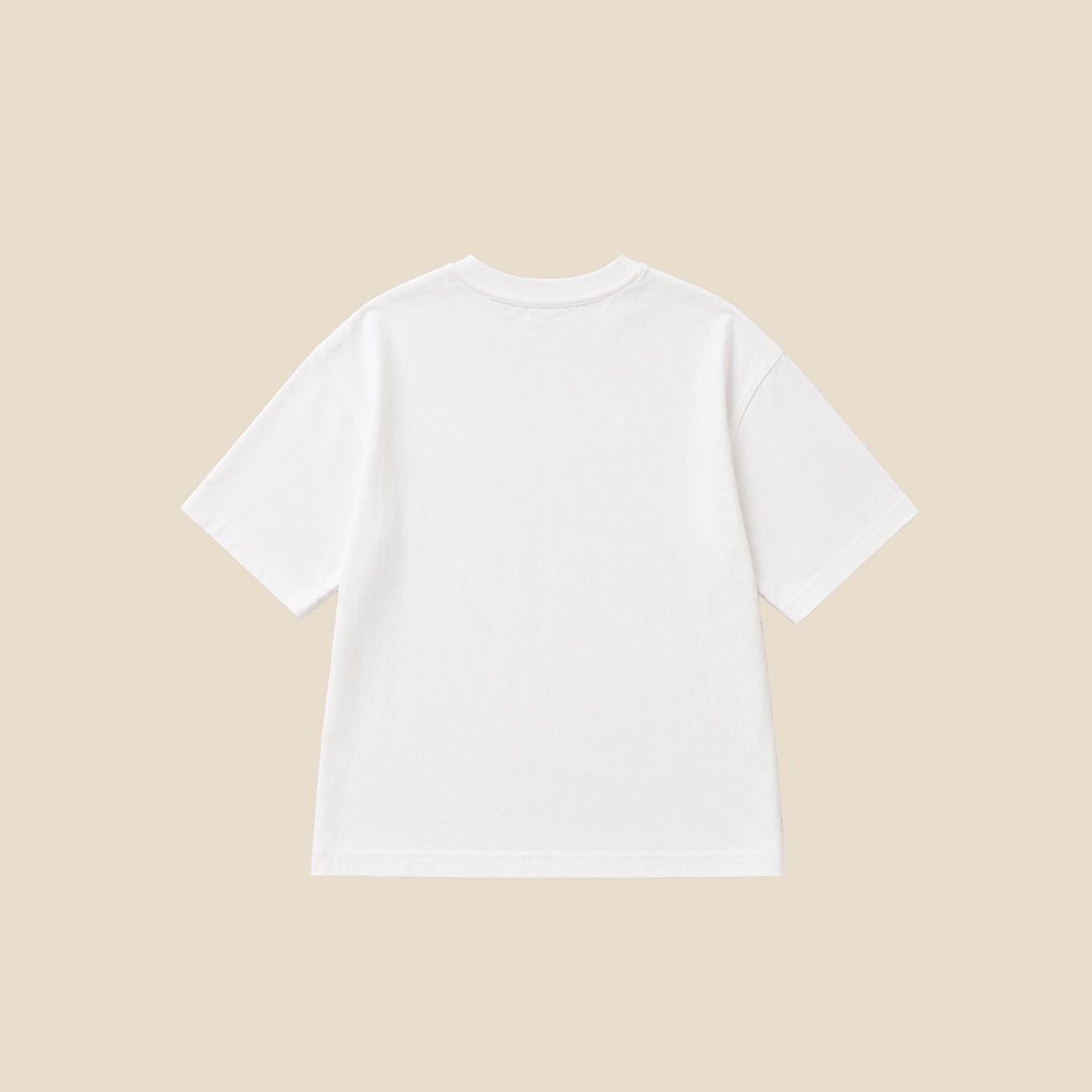 Girls Solid White T-shirts - Angel & Rocket
