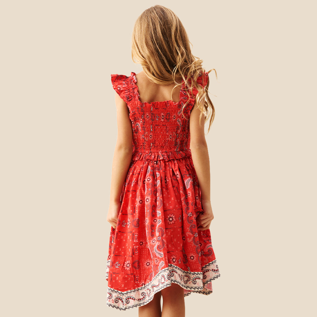 Ava Hanky Hem Bandana Print Dress - Angel & Rocket