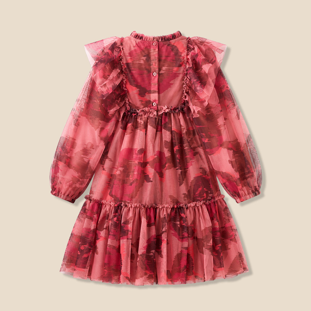 Girls Printed Orange Dresses - Angel & Rocket