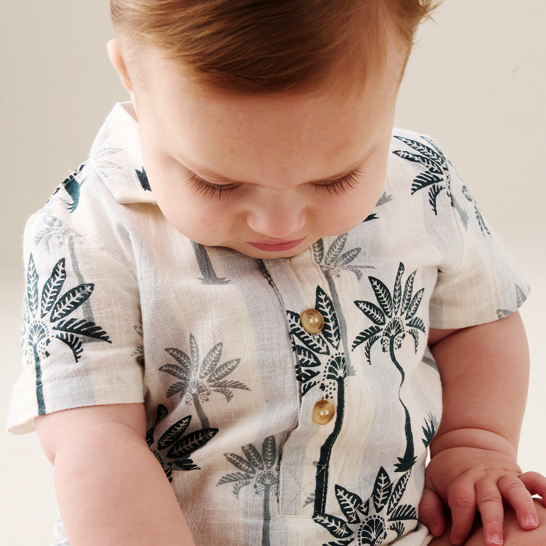 Jamie Palm Print Romper