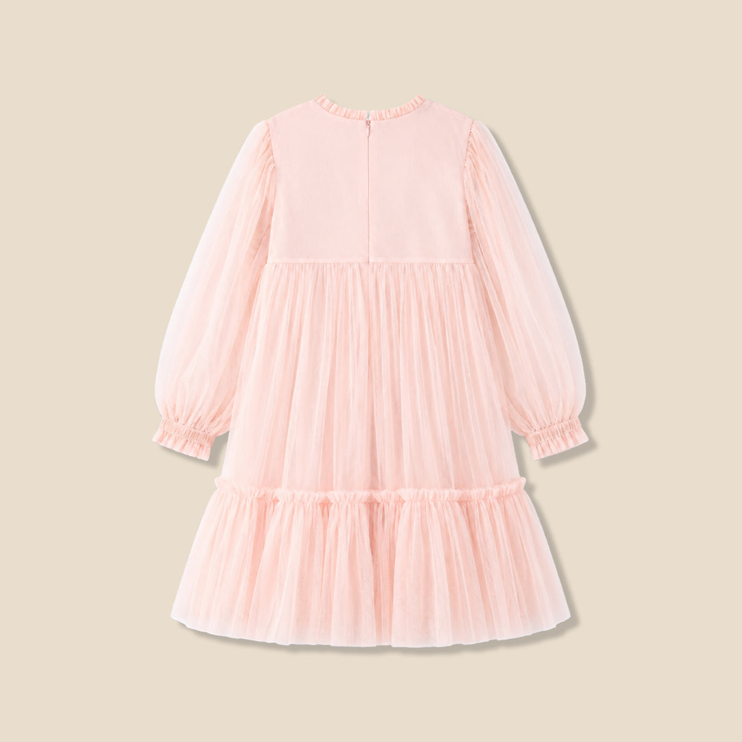 Girls Solid Pink Dresses - Angel & Rocket