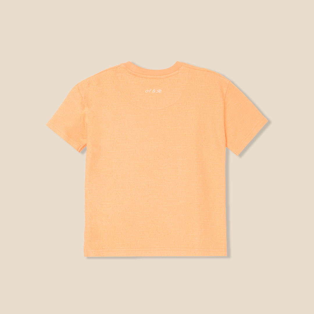 Parker Orange Textured T Shirt - Angel & Rocket