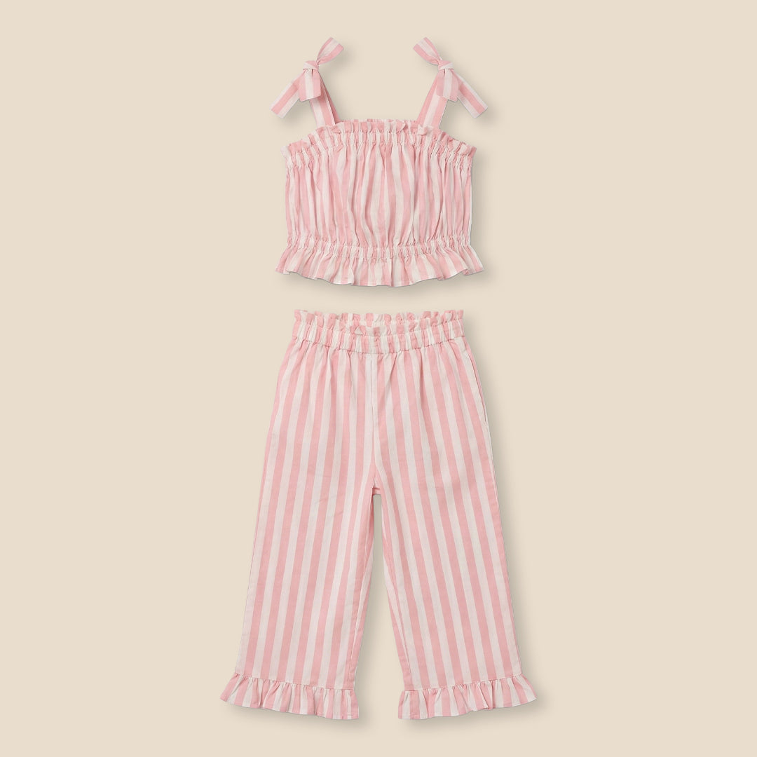 Polly Candy Stripe Frill Set - Angel & Rocket