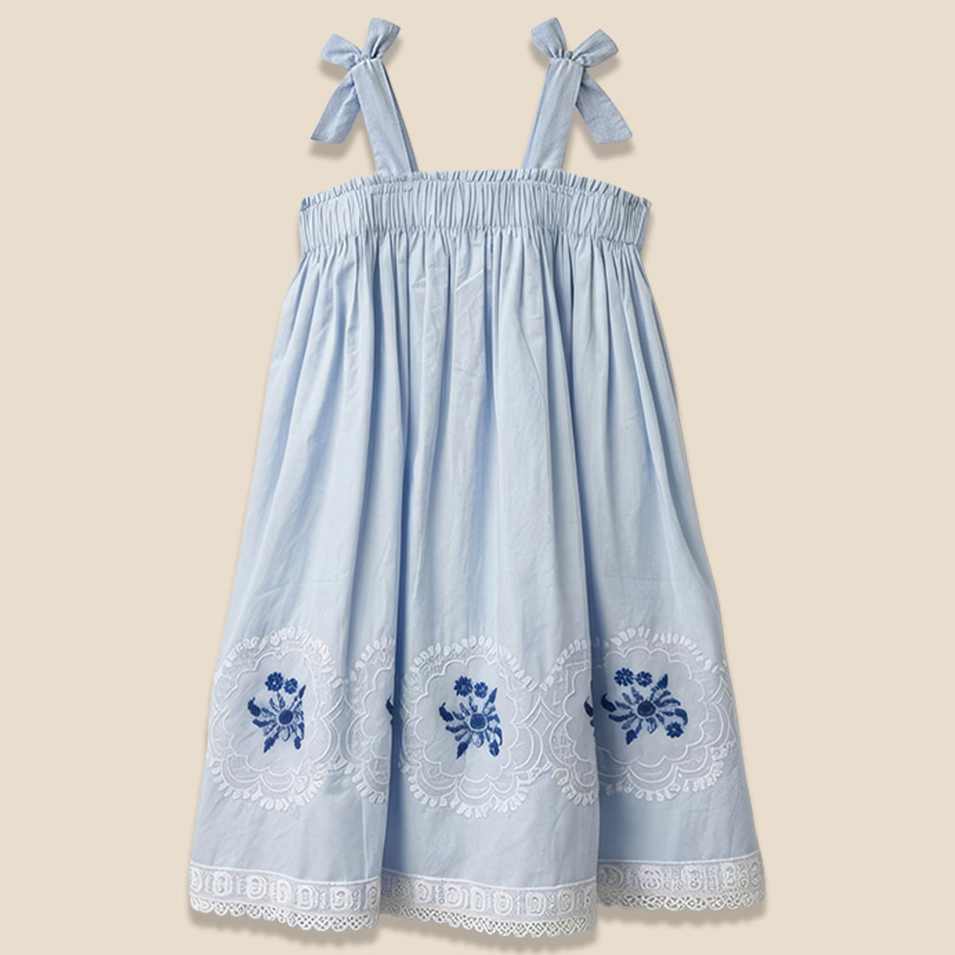 Aliy Tie Shoulder Embroidered Dress - Angel & Rocket