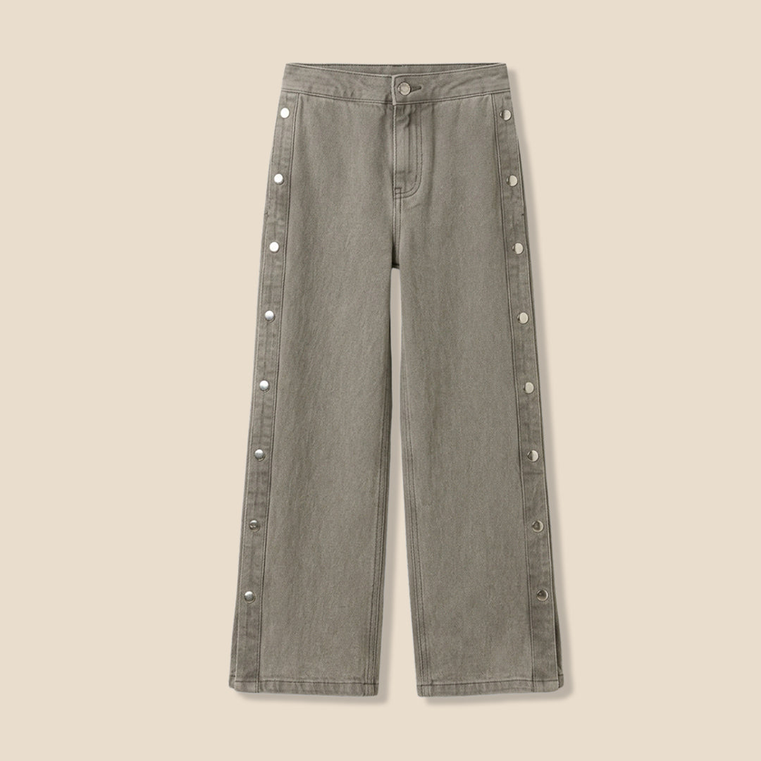 Girls Yarn Dyed Grey Jeans - Angel & Rocket