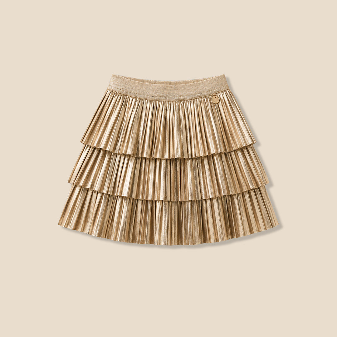 Girls Solid Yellow Skirt - Angel & Rocket