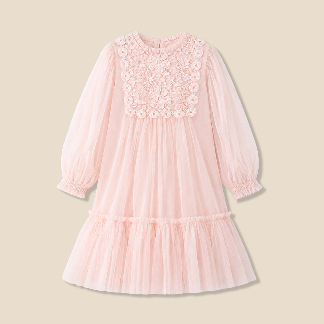 Girls Solid Pink Dresses - Angel & Rocket