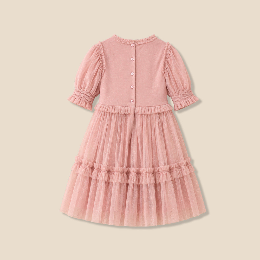 Girls Embellished Pink Dresses - Angel & Rocket