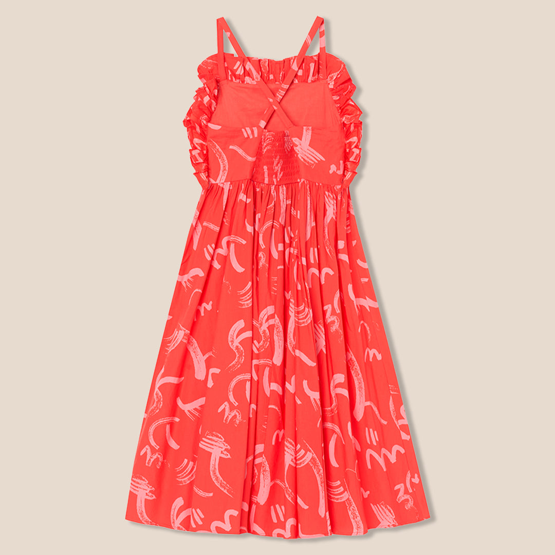 Evie Print Frill Swing Dress