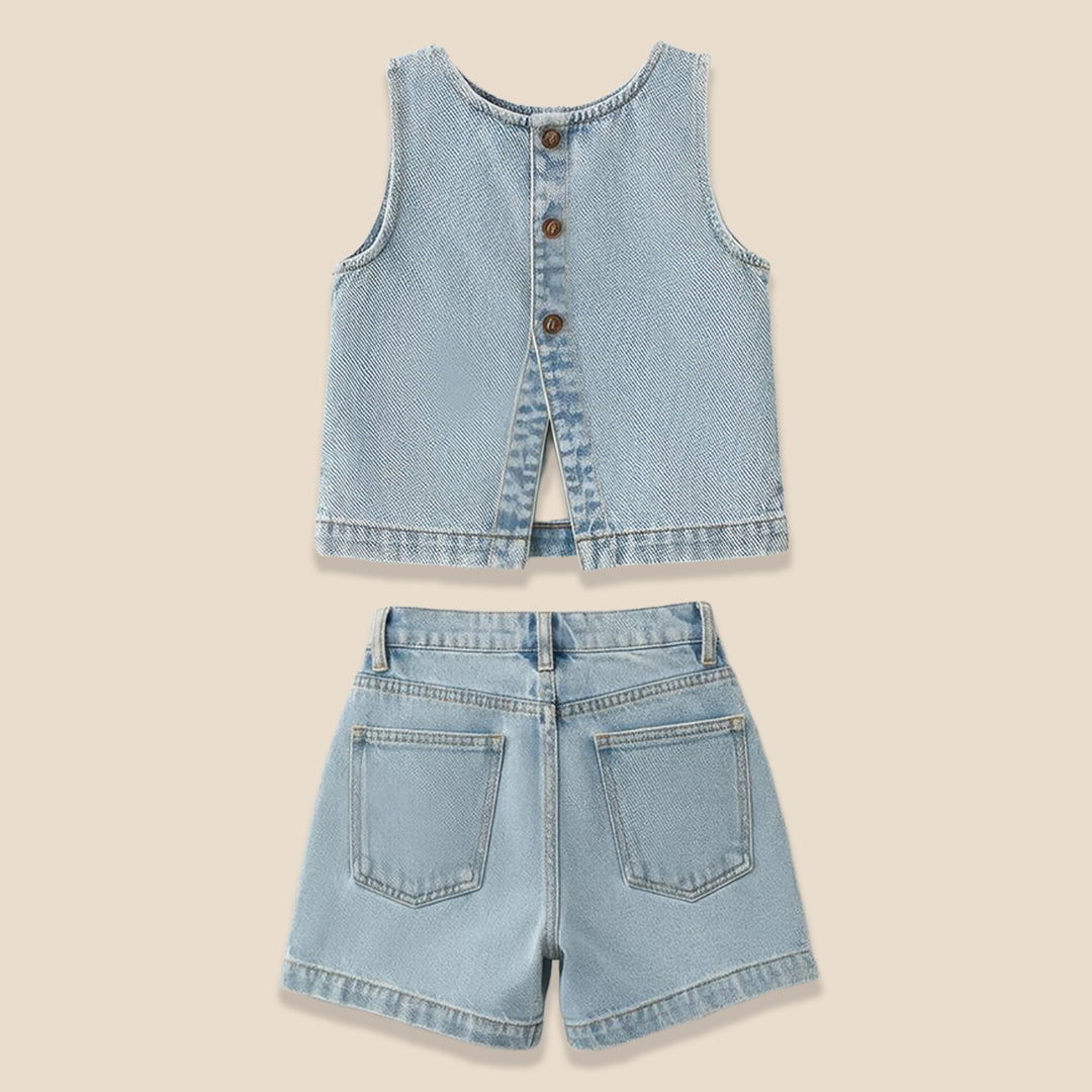 Sienna Denim Top & Short Set