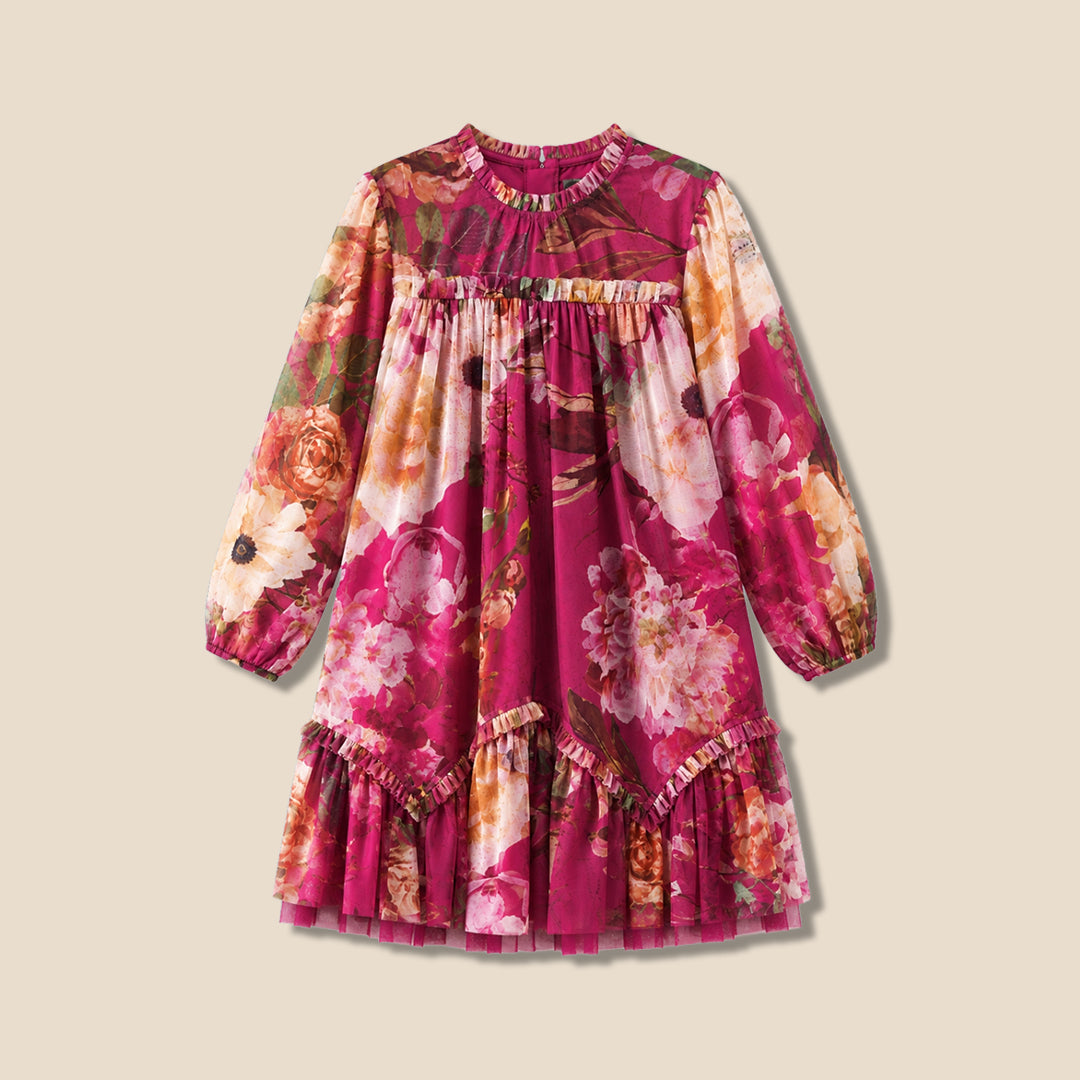 Angel & Rocket Girls Printed Pink Dresses