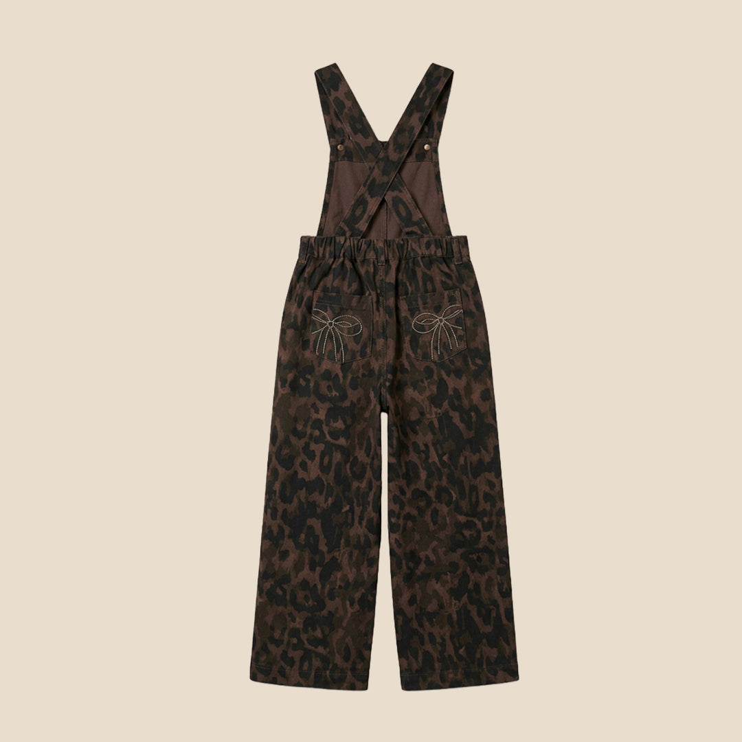 Girls Printed Brown Jumpsuits - Angel & Rocket