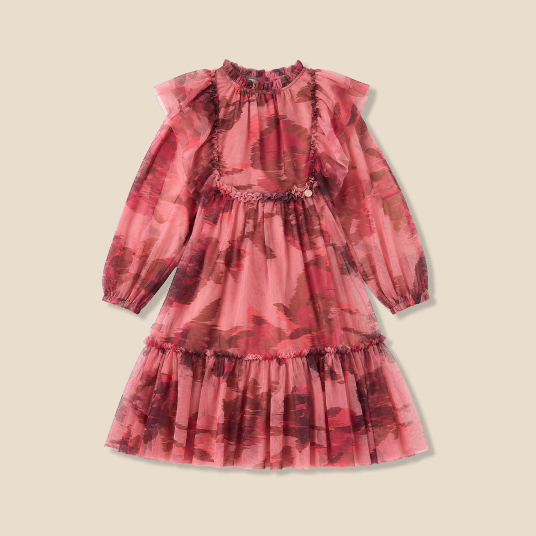 Girls Printed Orange Dresses - Angel & Rocket
