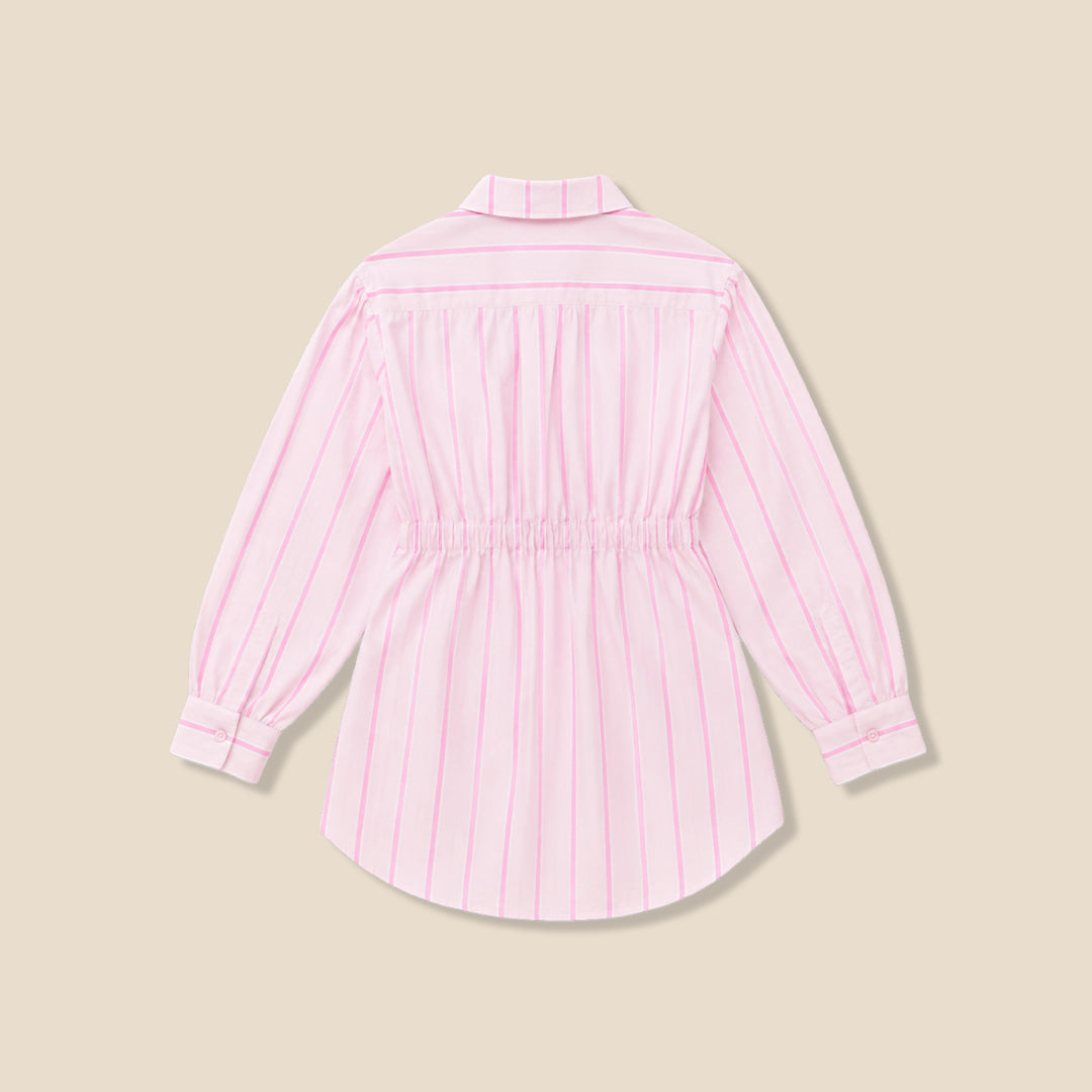 Angel & Rocket Girls Yarn Dyed Pink Shirts