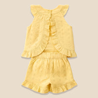 Leona Broderie Frill Top & Short Set