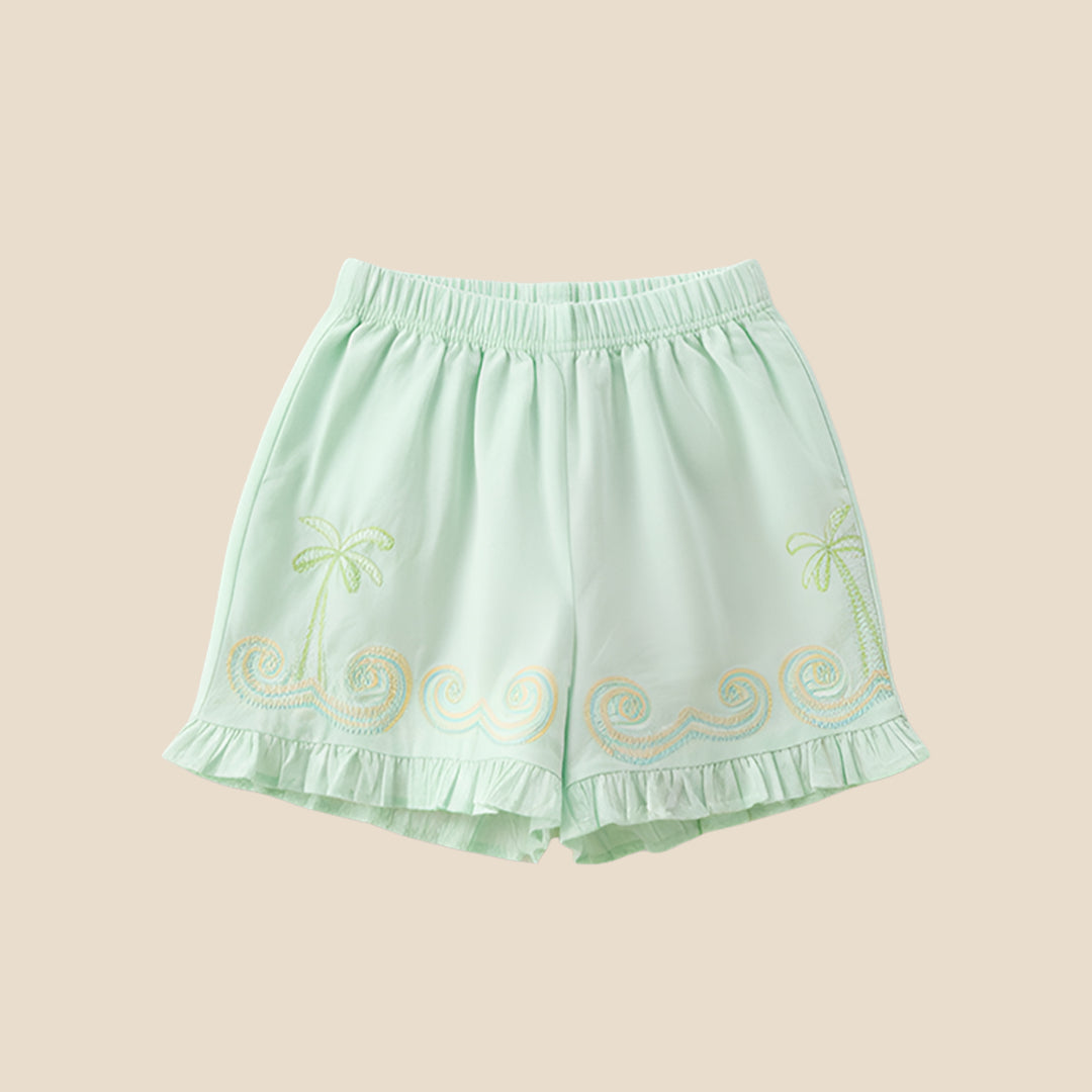 Palma Embroidered Short - Angel & Rocket