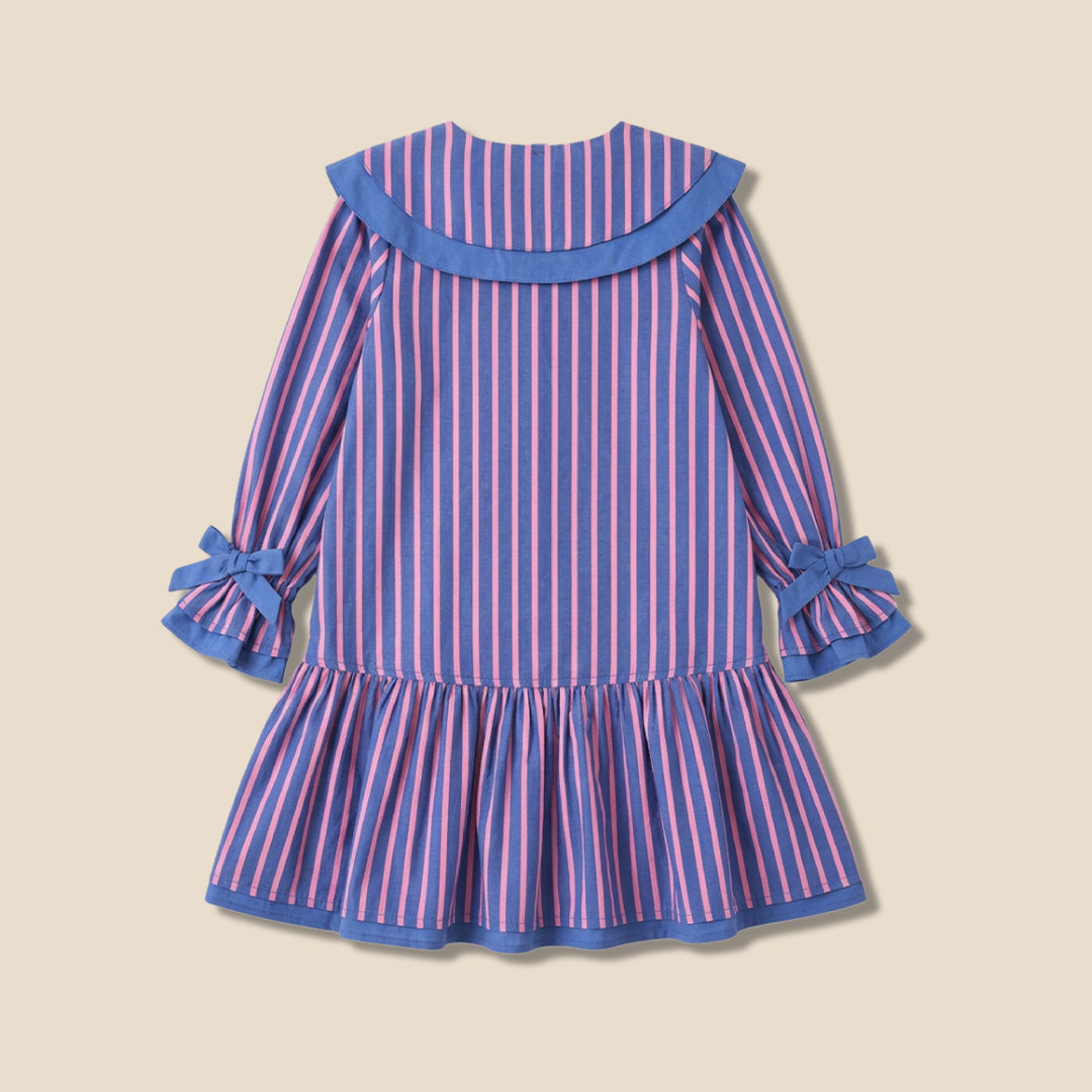 Angel & Rocket Girls Yarn Dyed Blue Dresses
